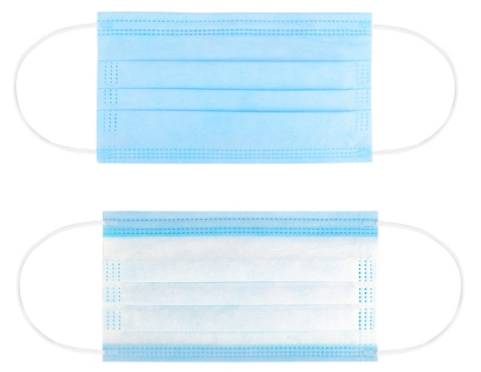 Mund-Nasen-Maske mit Ohrenschlaufen,  3-lagig, 50 Stück im Pack  |  NUR 0,98 € pro Stück